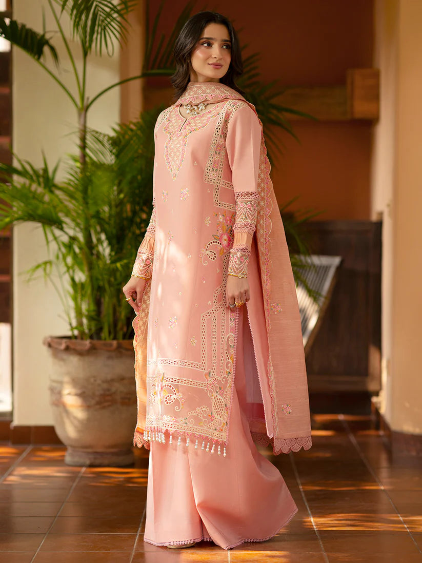 Inlays Mahnur By Angan – Embroidered Lawn 3 Piece Unstitched Suit (AN-004)