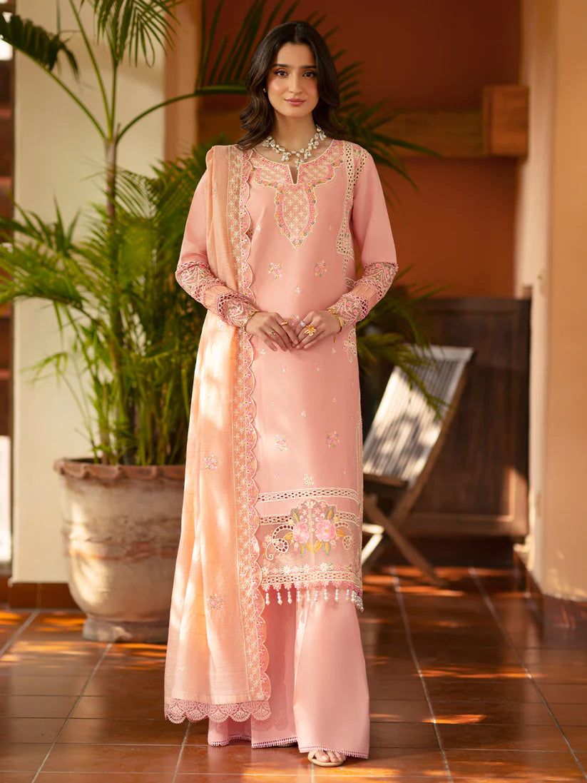 Inlays Mahnur By Angan – Embroidered Lawn 3 Piece Unstitched Suit (AN-004)