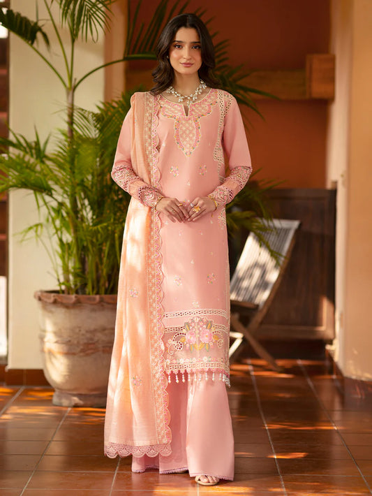 Inlays Mahnur By Angan – Embroidered Lawn 3 Piece Unstitched Suit (AN-004)