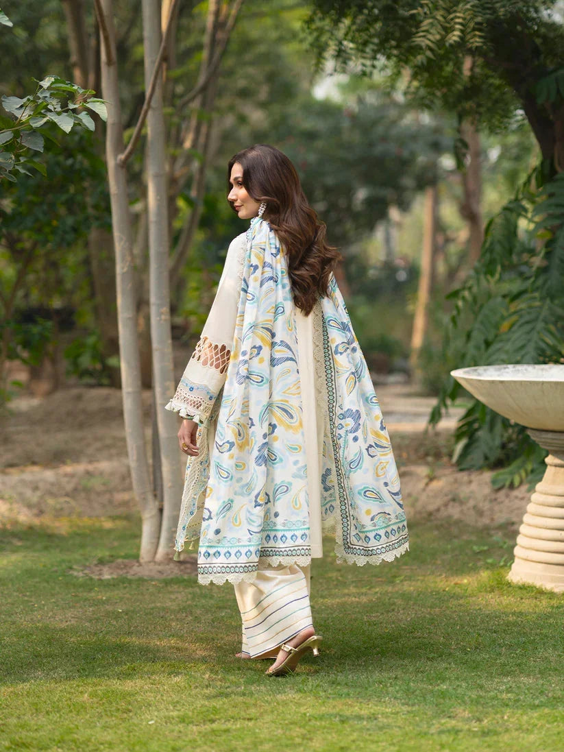 Inlays Mahnur By Angan – Embroidered Lawn 3 Piece Unstitched Suit (AN-005)