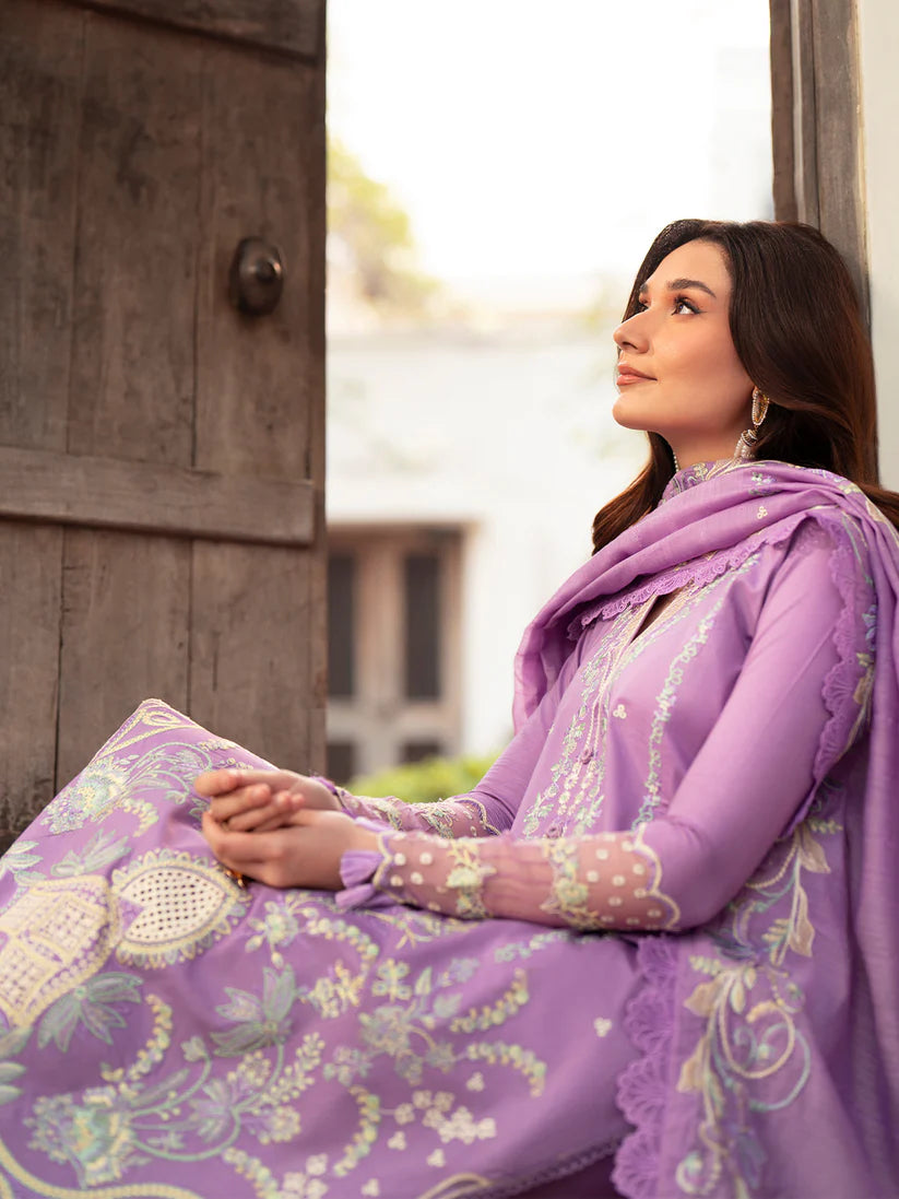 Inlays Mahnur By Angan – Embroidered Lawn 3 Piece Unstitched Suit (AN-009)