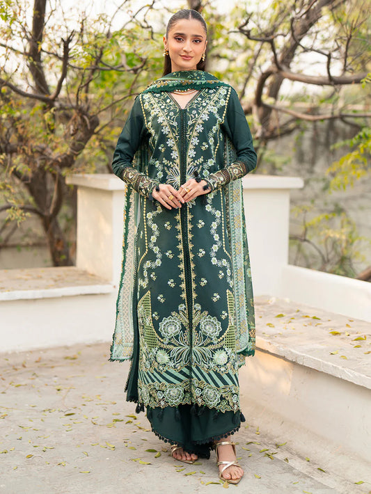 Inlays Mahnur By Angan – Embroidered Lawn 3 Piece Unstitched Suit (AN-010)