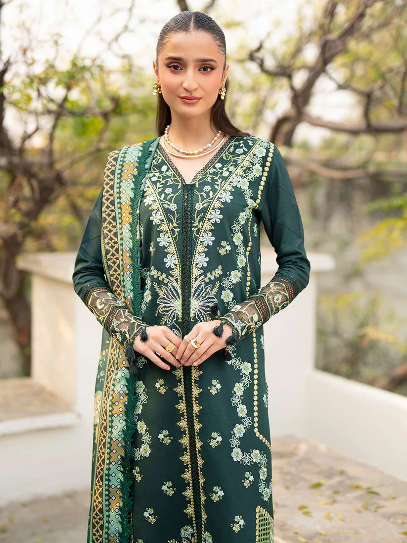 Inlays Mahnur By Angan – Embroidered Lawn 3 Piece Unstitched Suit (AN-010)