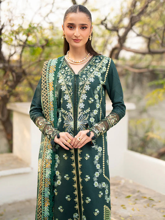 Inlays Mahnur By Angan – Embroidered Lawn 3 Piece Unstitched Suit (AN-010)