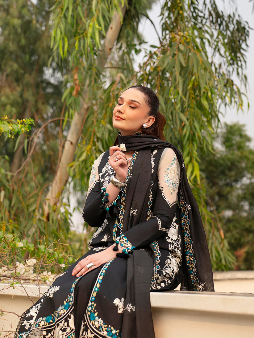 Inlays Mahnur By Angan – Embroidered Lawn 3 Piece Unstitched Suit (AN-011)