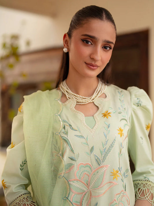 Inlays Mahnur By Angan – Embroidered Lawn 3 Piece Unstitched Suit (AN-012)