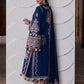 Hussain Rehar by Zun - Embroidered Lawn 3 Piece Unstitched Suit – Blue (Abi)