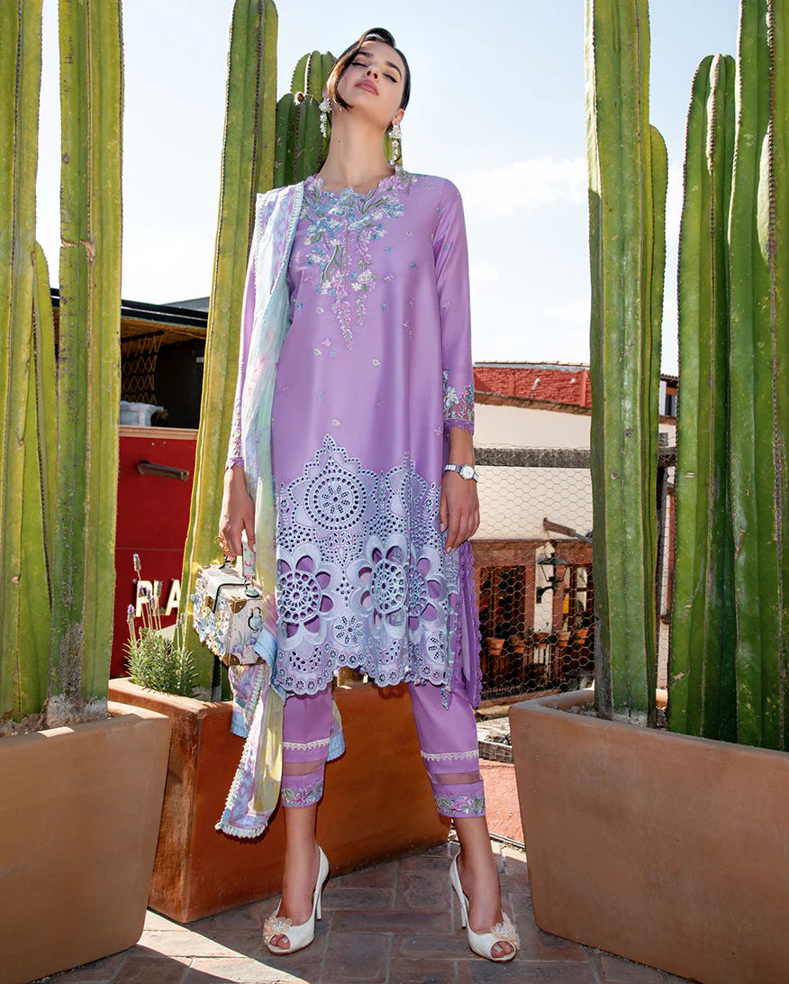 Hemline By Mushq - Embroidered Lawn 3 Piece Unstitched Suit (AILYN)