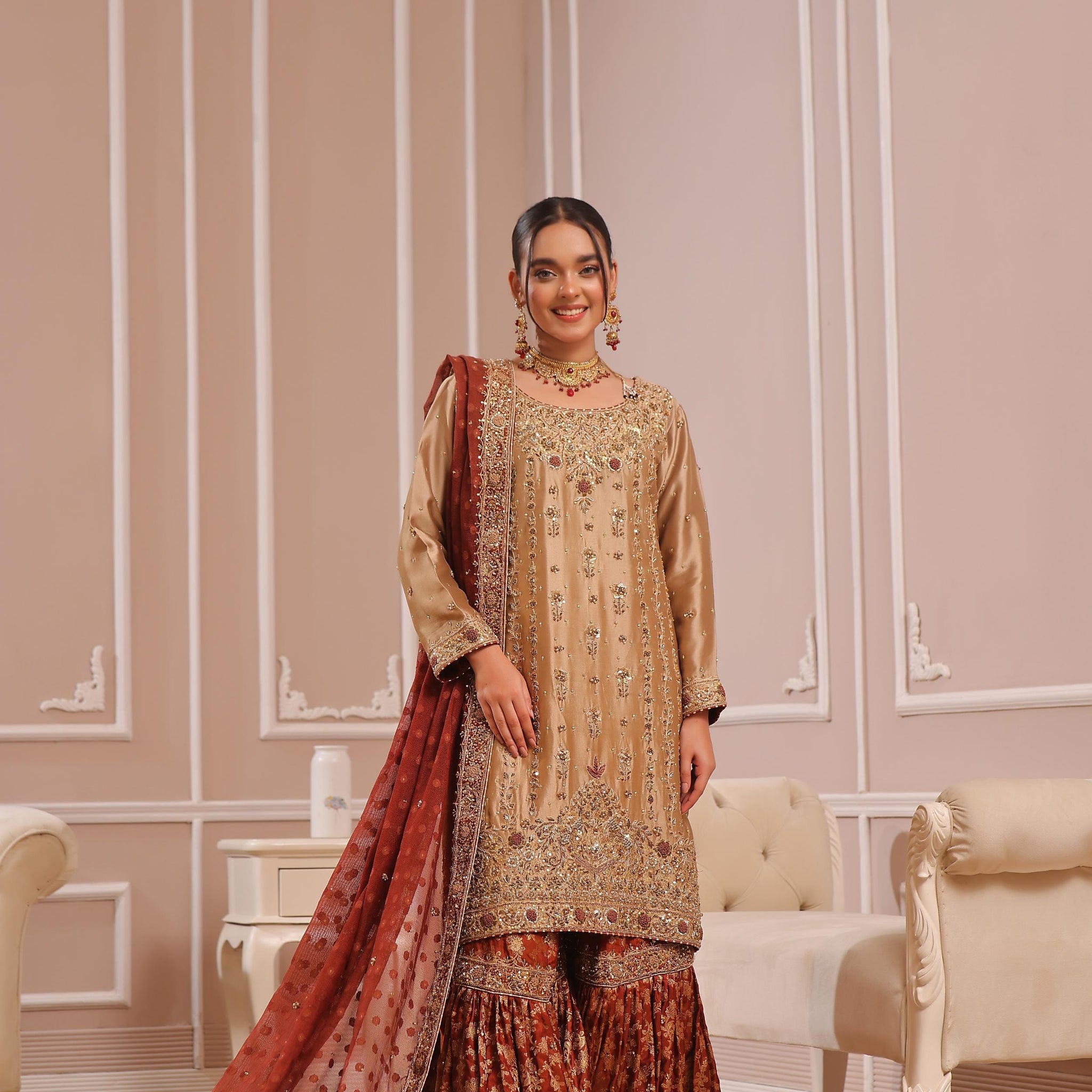 Amna Khurram D-3 Bridal Wear | Handwork Collection