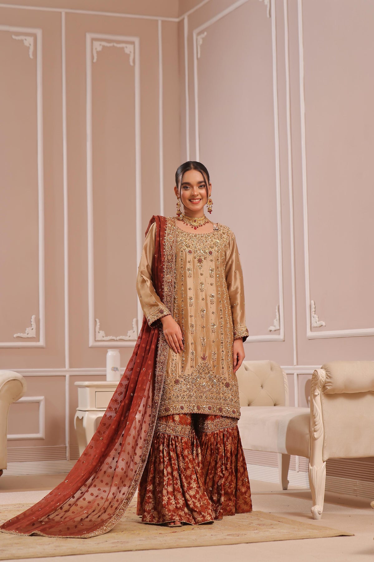 Amna Khurram D-3 Bridal Wear | Handwork Collection