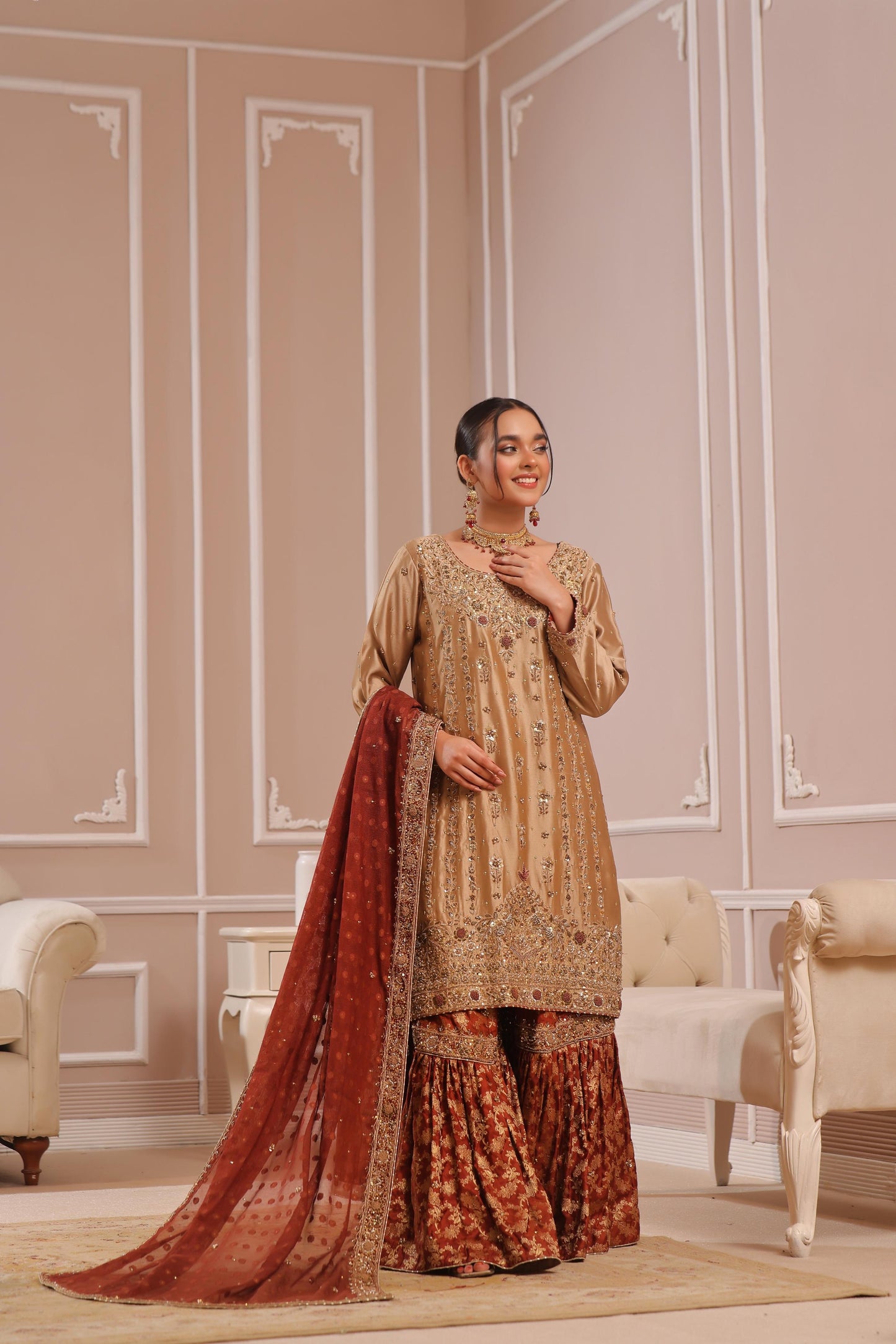 Amna Khurram D-3 Bridal Wear | Handwork Collection