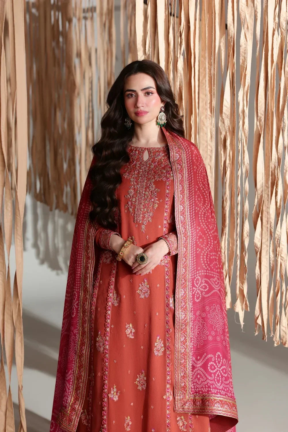 Azure Ensembles Festive Collection 2026 – 3 Piece Unstitched Embroidered Suit (Izka)