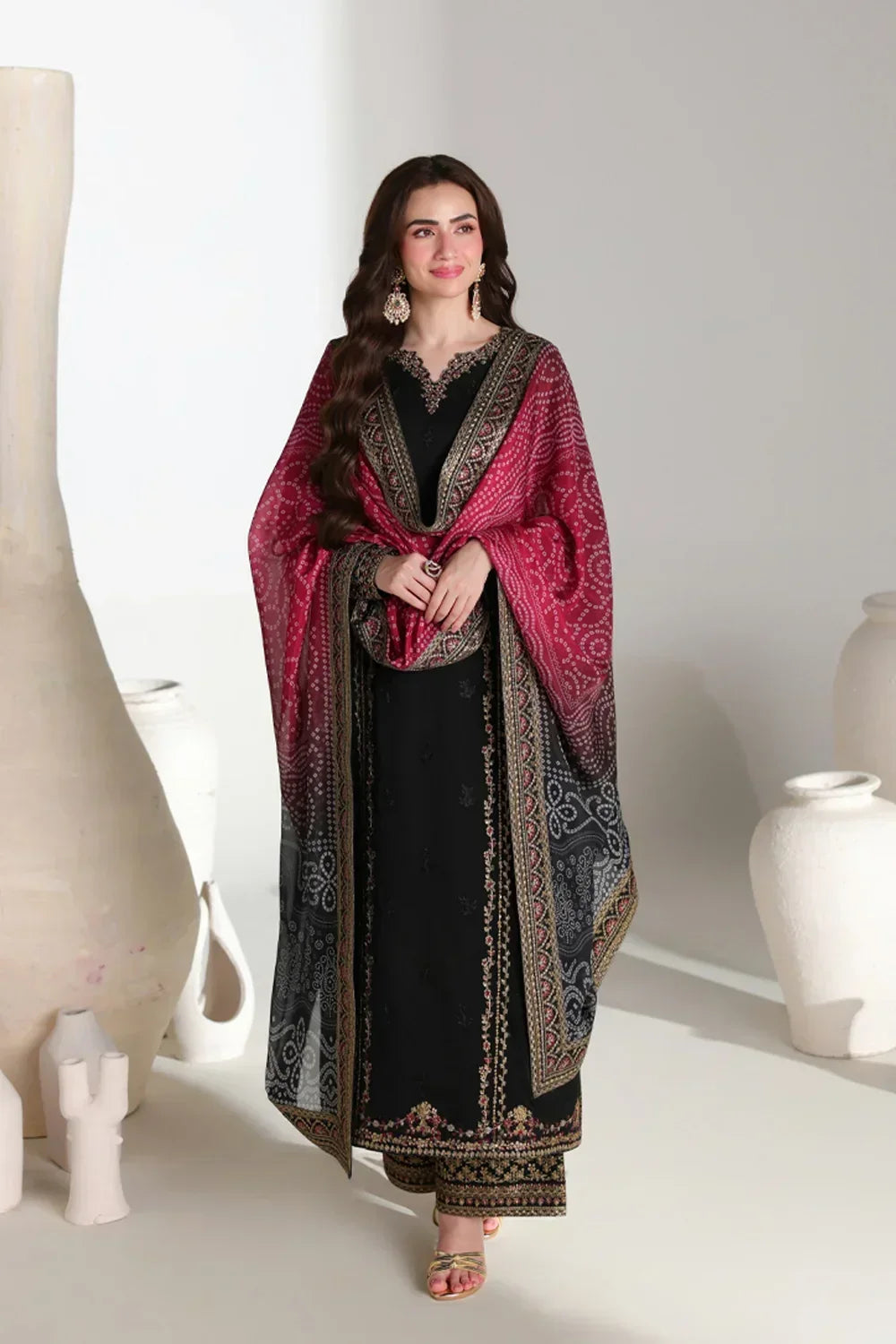 Azure Ensembles Festive Collection 2026 – 3 Piece Unstitched Embroidered Suit (Verona)
