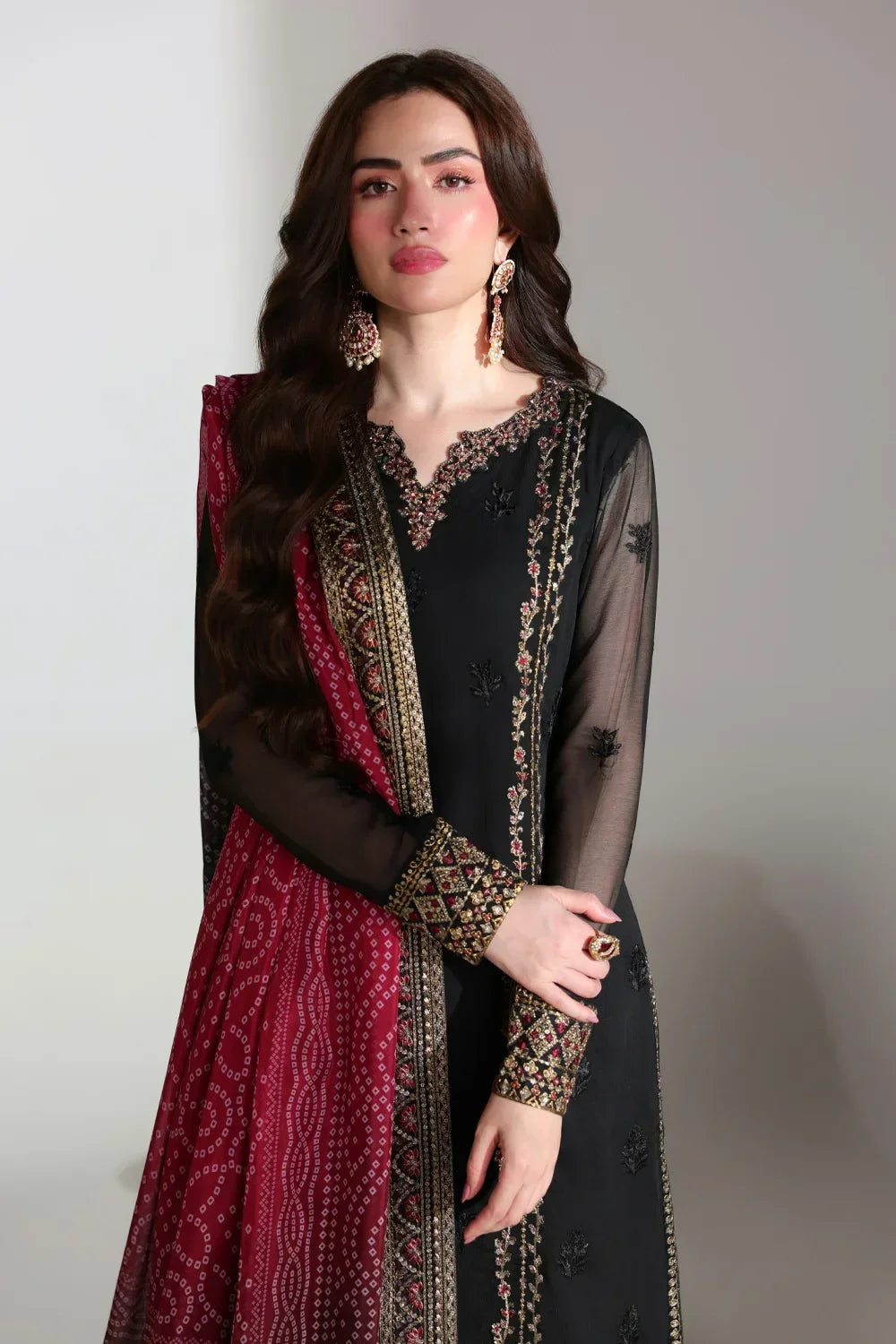 Azure Ensembles Festive Collection 2026 – 3 Piece Unstitched Embroidered Suit (Verona)