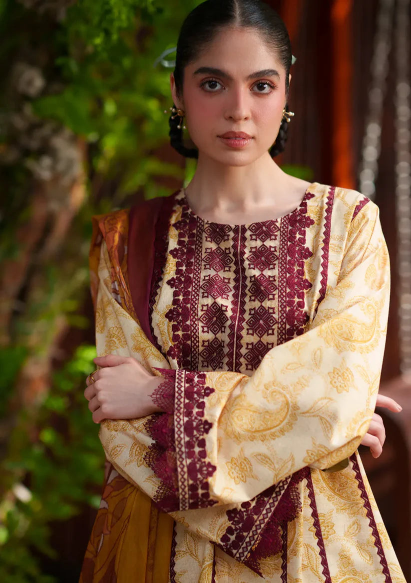 Laanem by Saira Rizwan stitched Embroidered Lawn 3 Piece Suit (ZAREEN-A)