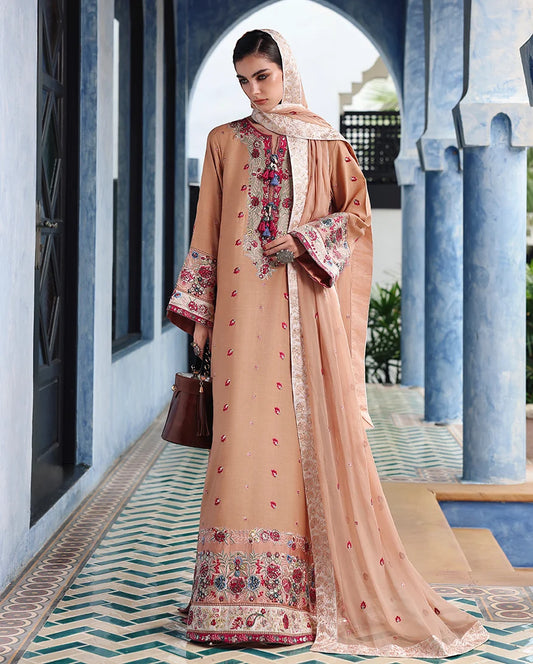 Mushq Nuvera 26 Embroidered 3-Piece Unstitched Suit (Belladona Royale)
