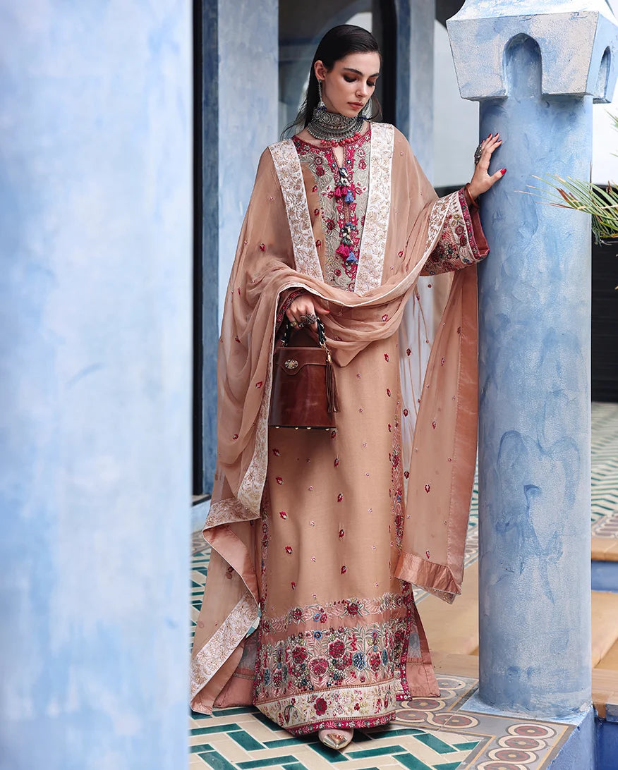 Mushq Nuvera 26 Embroidered 3-Piece Unstitched Suit (Belladona Royale)