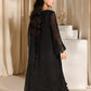Azure Luxe Embroidered 3 Piece Unstitched Suit (Black Pearl)