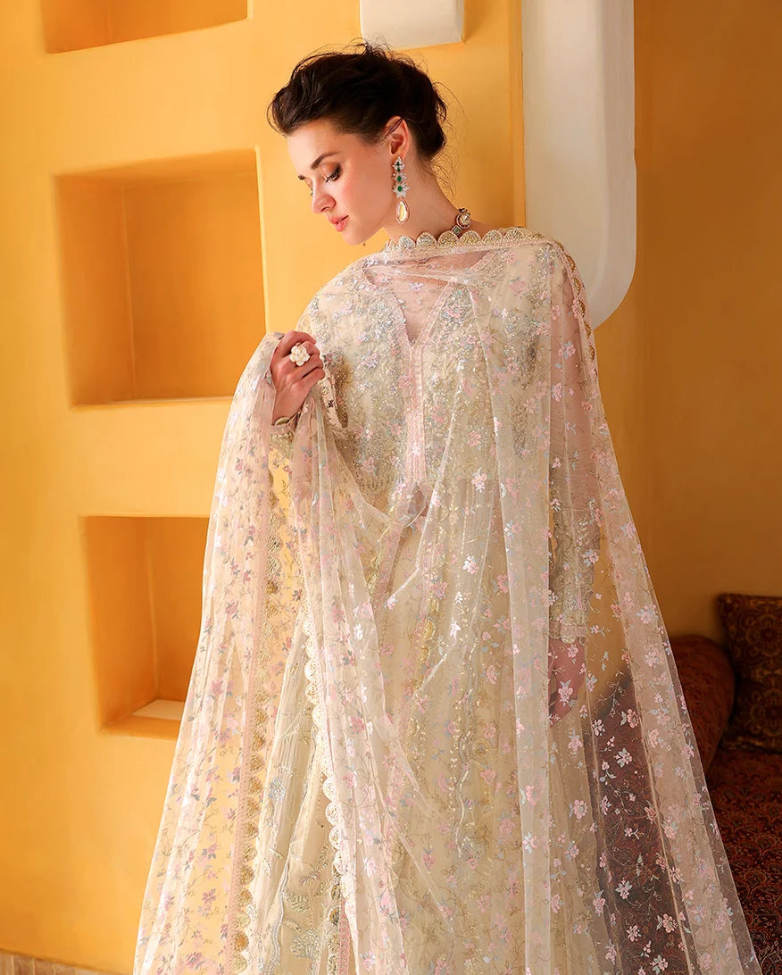 Mushq Bachelorette Chiffon Embroidered 3-Piece Unstitched Suit (Blush Hour)