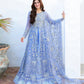 Mushq Bachelorette Chiffon Embroidered 3-Piece Unstitched Suit (Blushing Bride)
