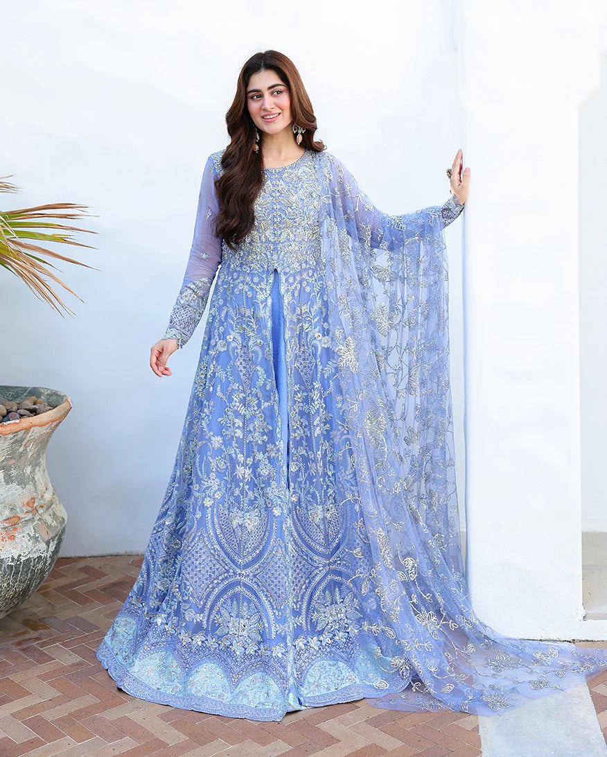 Mushq Bachelorette Chiffon Embroidered 3-Piece Unstitched Suit (Blushing Bride)