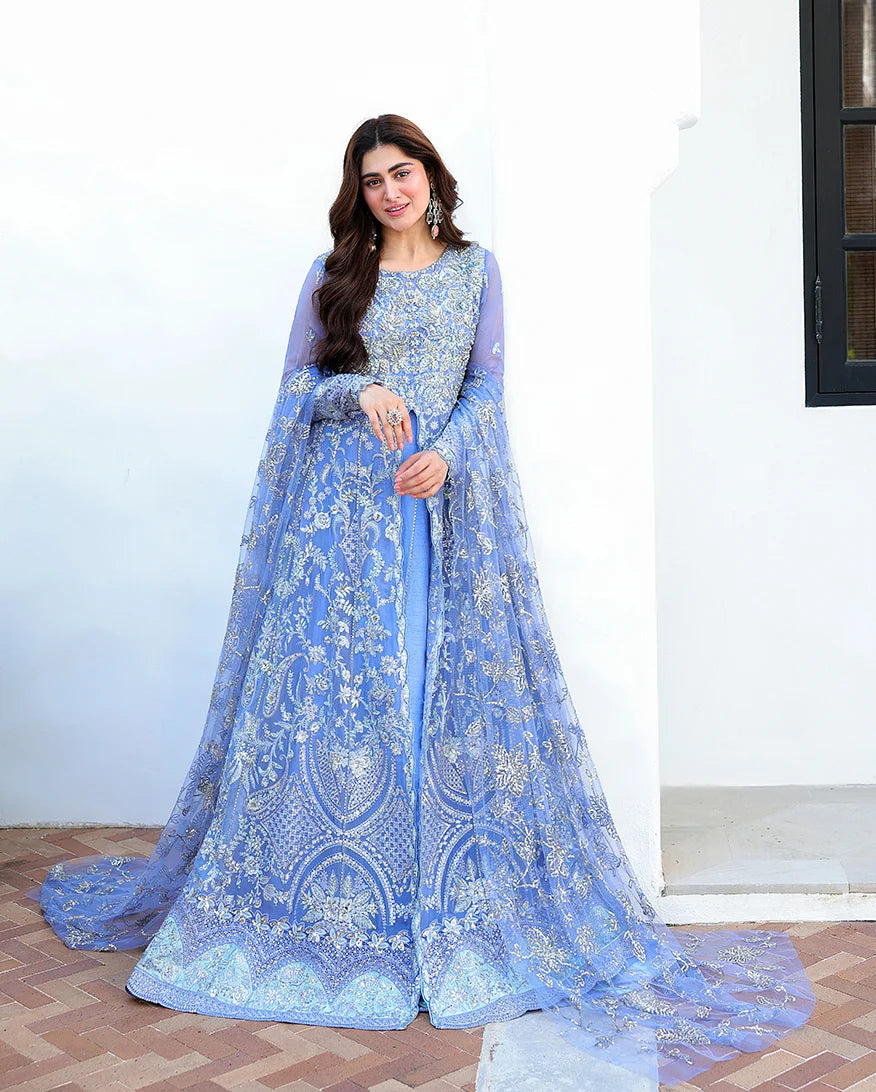 Mushq Bachelorette Chiffon Embroidered 3-Piece Unstitched Suit (Blushing Bride)