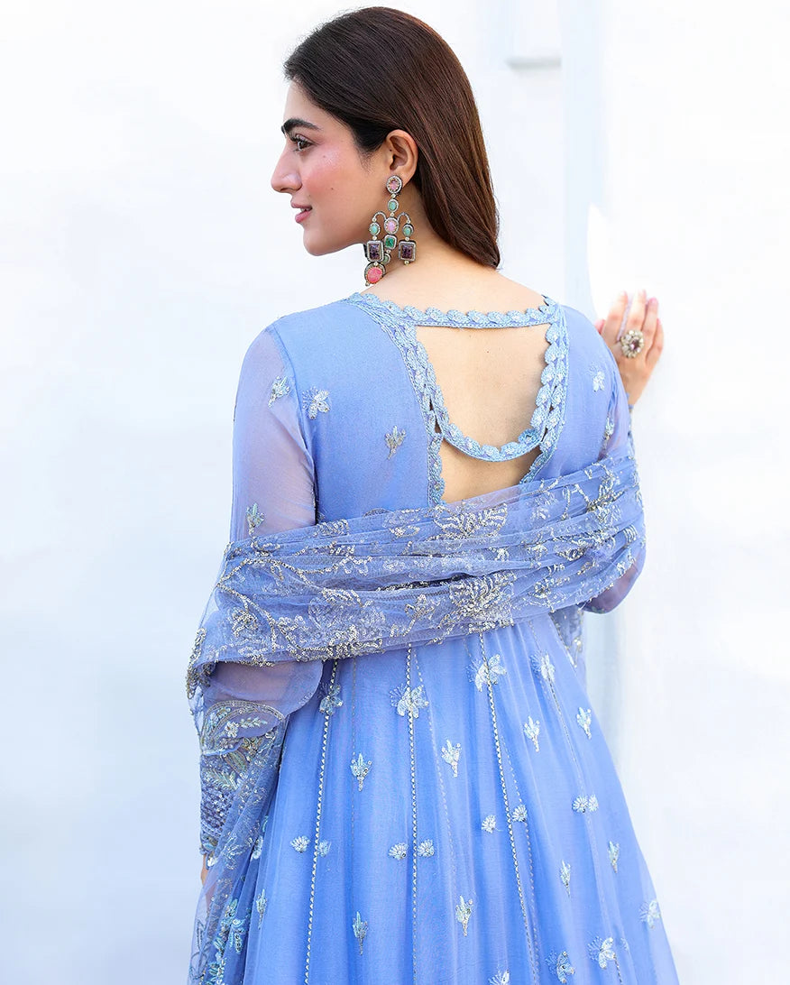 Mushq Bachelorette Chiffon Embroidered 3-Piece Unstitched Suit (Blushing Bride)