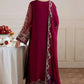 Amaya by Nureh Luxury embroidered chiffon 6 Piece Unstitched Suit (AM-40)
