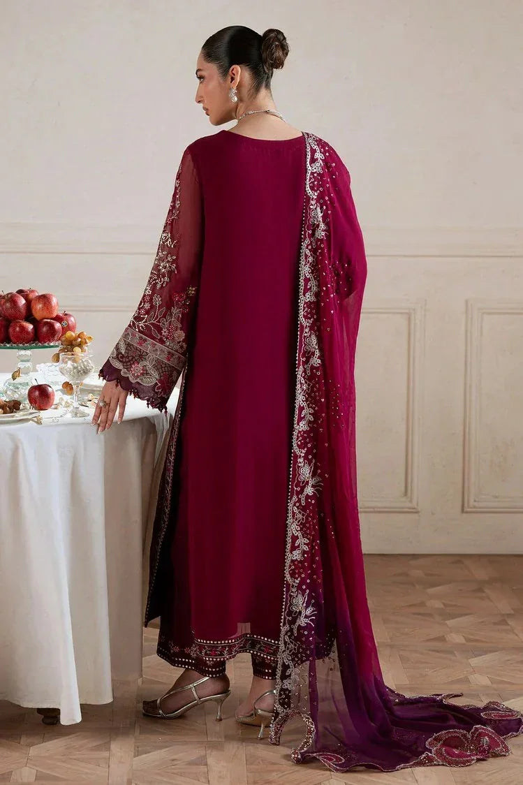 Amaya by Nureh Luxury embroidered chiffon 6 Piece Unstitched Suit (AM-40)