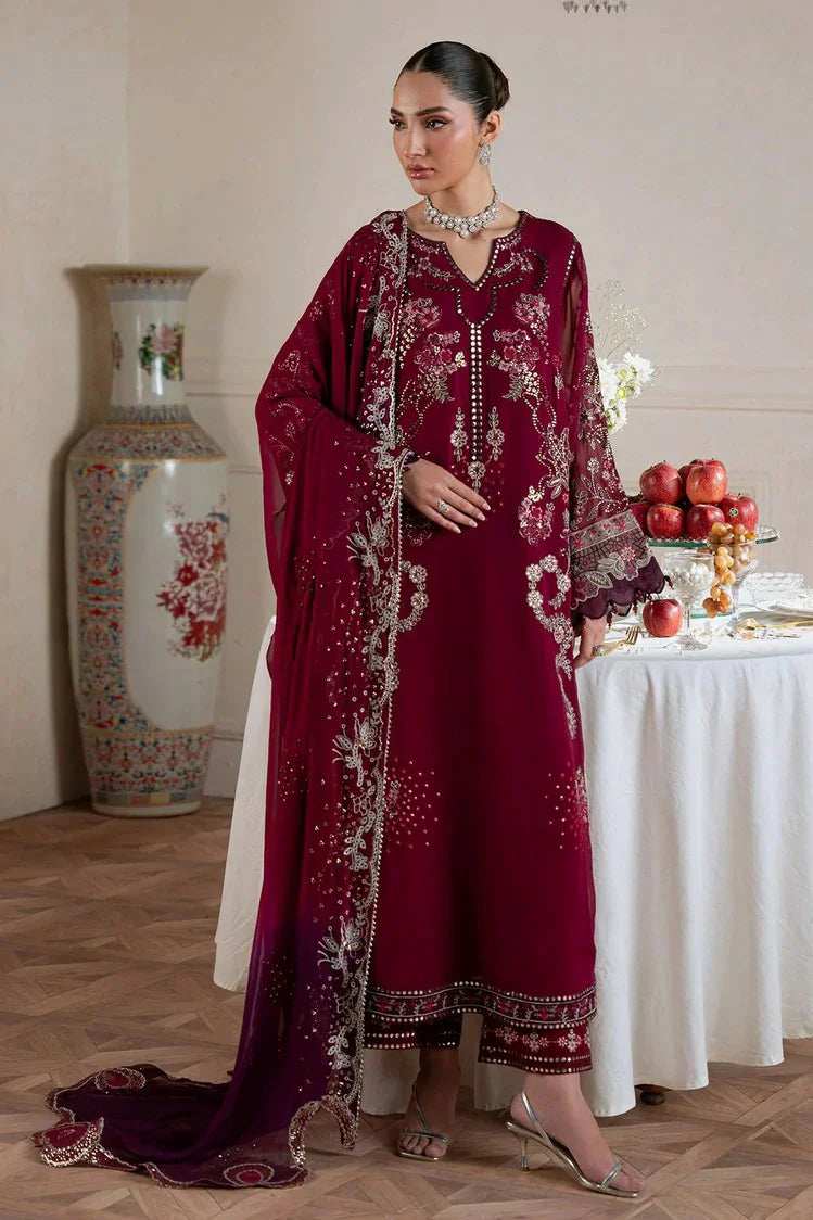 Amaya by Nureh Luxury embroidered chiffon 6 Piece Unstitched Suit (AM-40)