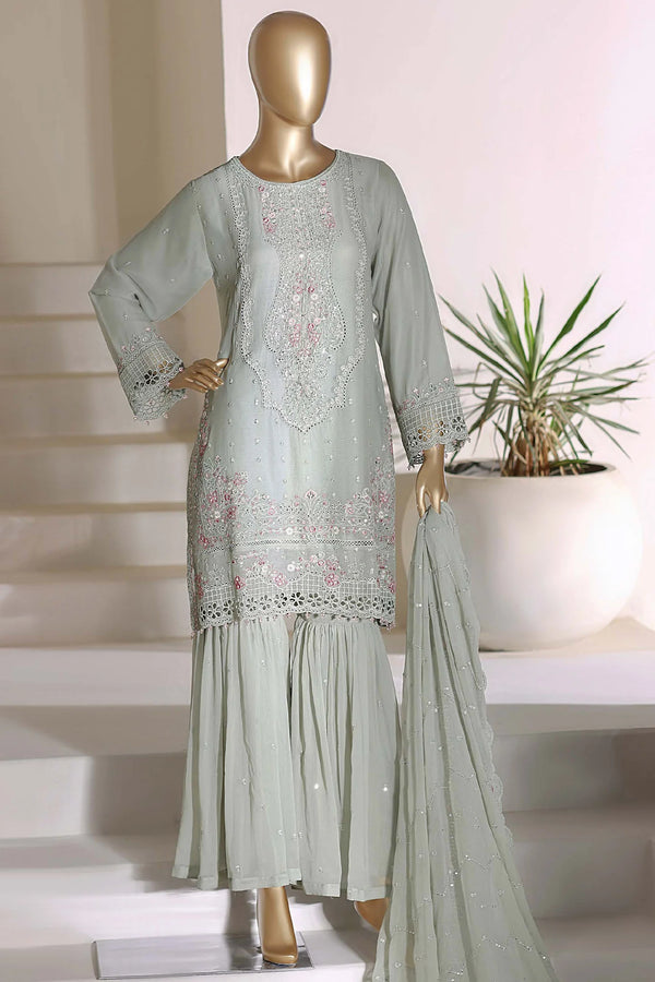 Afsanay by Sadabahar Embroidered Chiffon Stitched 3 Piece Suit (CR-32)