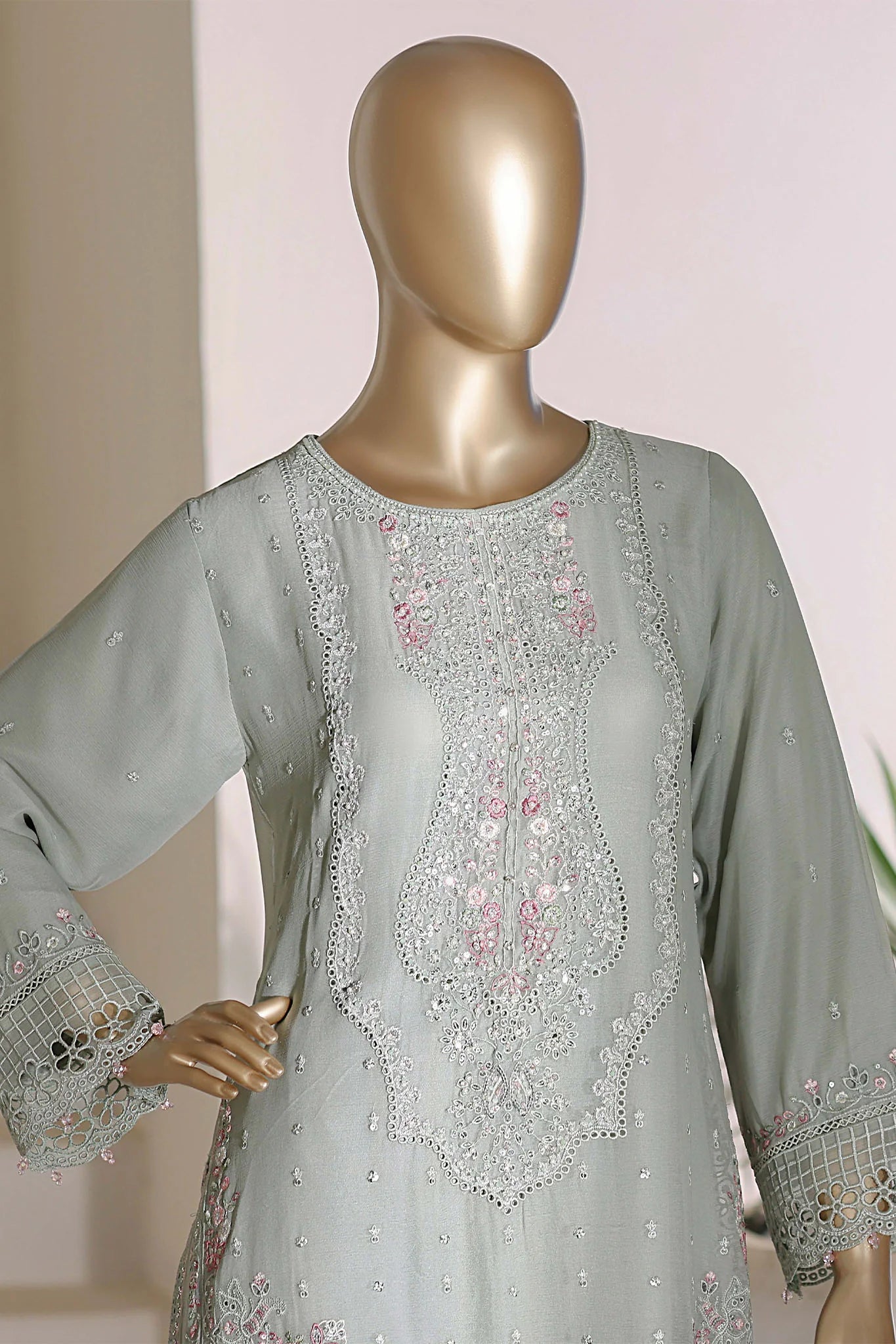 Afsanay by Sadabahar Embroidered Chiffon Stitched 3 Piece Suit (CR-32)