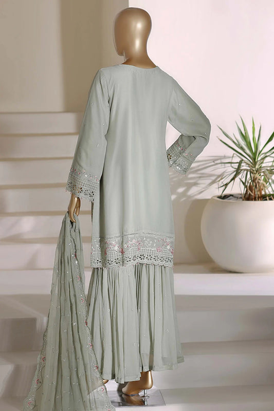 Afsanay by Sadabahar Embroidered Chiffon Stitched 3 Piece Suit (CR-32)
