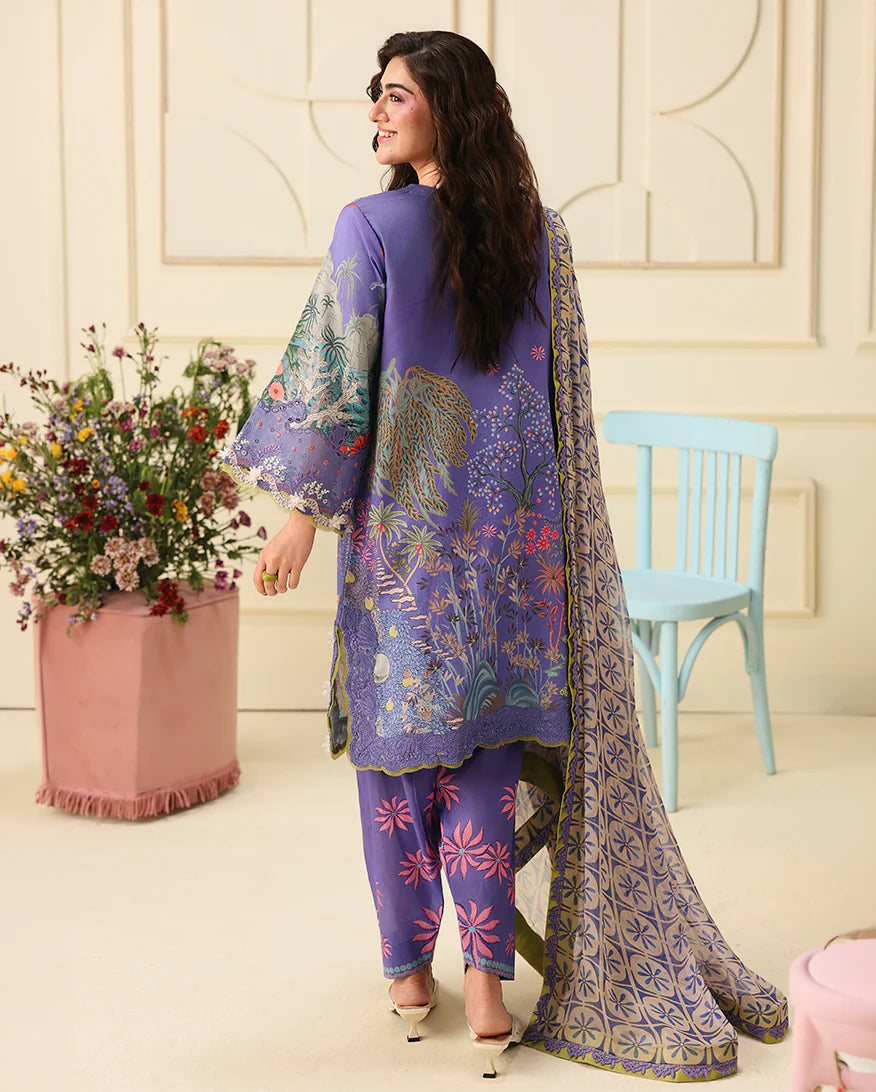 Mushq Soleil 3 Piece Unstitched Lawn Suit (Camellia Kiss)