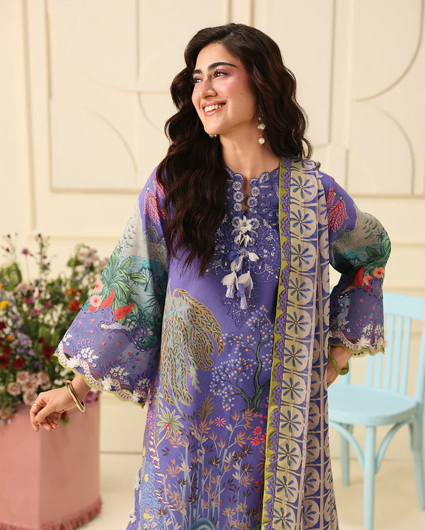 Mushq Soleil 3 Piece stitched Lawn Suit (Camellia Kiss)