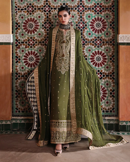 Mushq Nuvera 26 Embroidered 3-Piece Unstitched Suit (Celestia Crown)