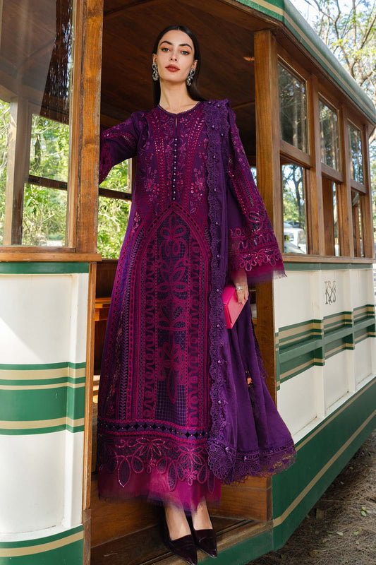 Maria.B 3 Piece Unstitched Embroidered Jacquard Lawn Suit (D-14)