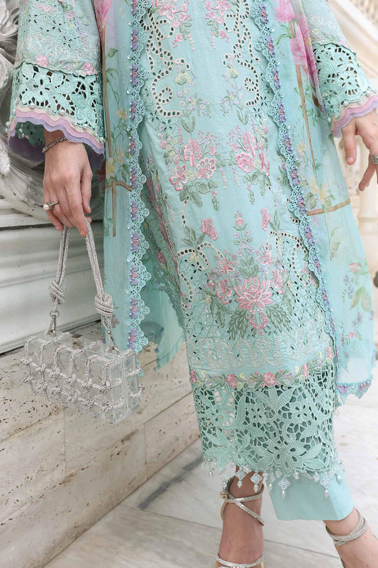 Maria.B 3 Piece Unstitched Embroidered Jacquard Lawn Suit (D-15)