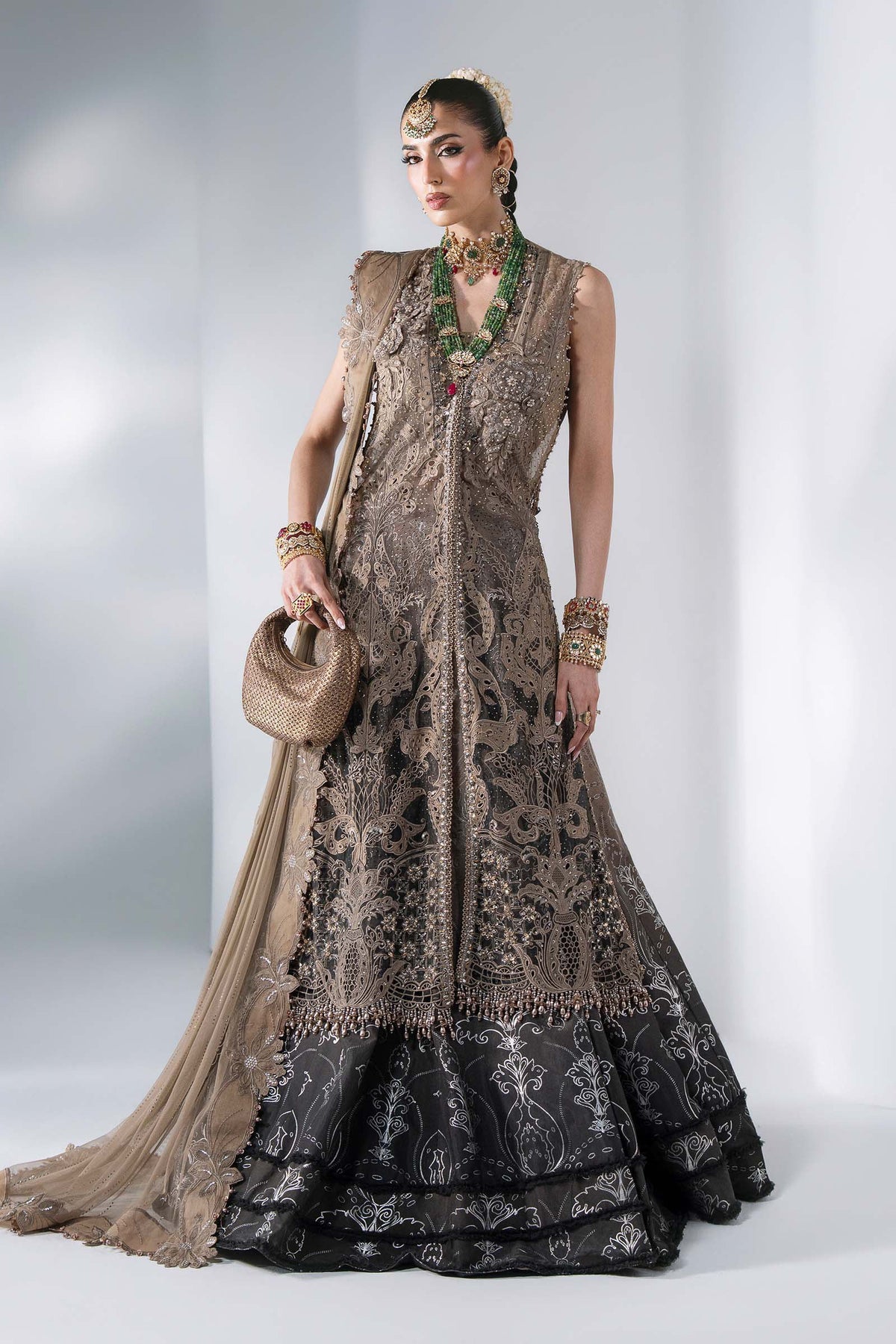 Maria.B Volume 31 – 3 Piece Unstitched Embroidered Chiffon Suit (MBD-02)