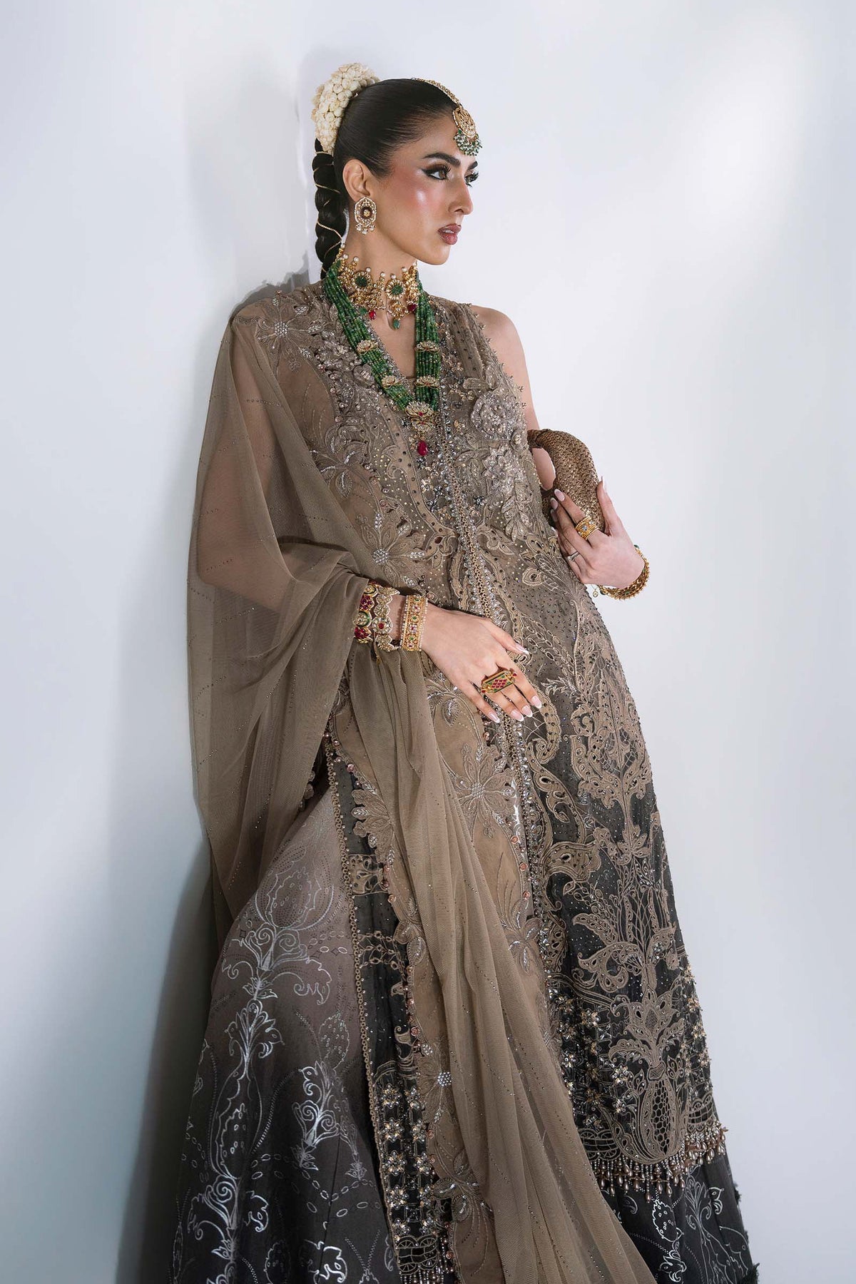 Maria.B Volume 31 – 3 Piece Unstitched Embroidered Chiffon Suit (MBD-02)