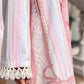 Maria.B M.PRINTS Embroidered Lawn 3 Piece Unstitched Suit –  Pink & White (02A)