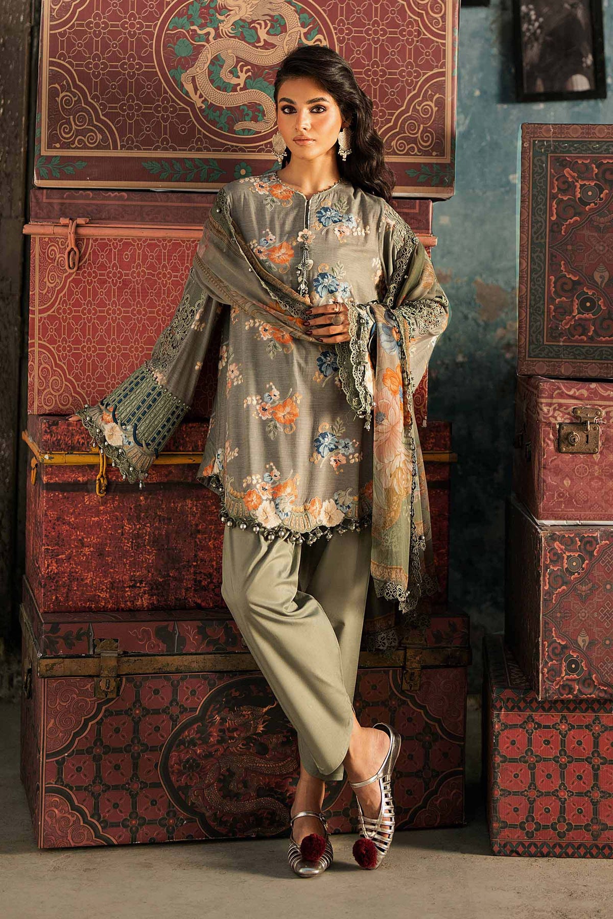 Maria.B M.Prints Volume 31 – 3-Piece Unstitched Embroidered Linen Suit (MPT-31-03-A)