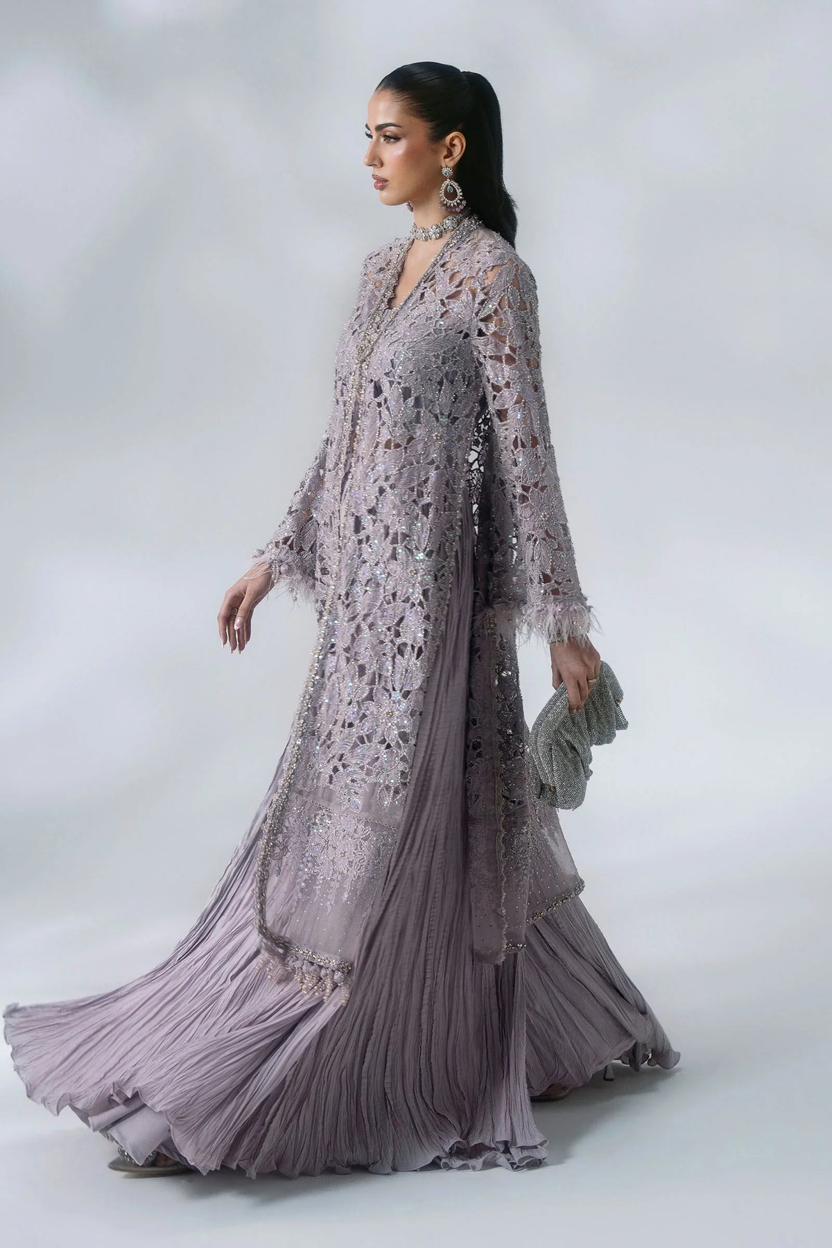 Maria.B Volume 31 – 3 Piece Unstitched Embroidered Organza Suit (MBD-05)