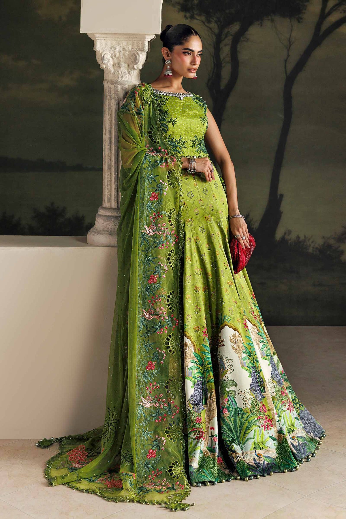 Maria.B Soiree Volume 01 – 3 Piece Unstitched Embroidered Tusser Silk Suit (D6)
