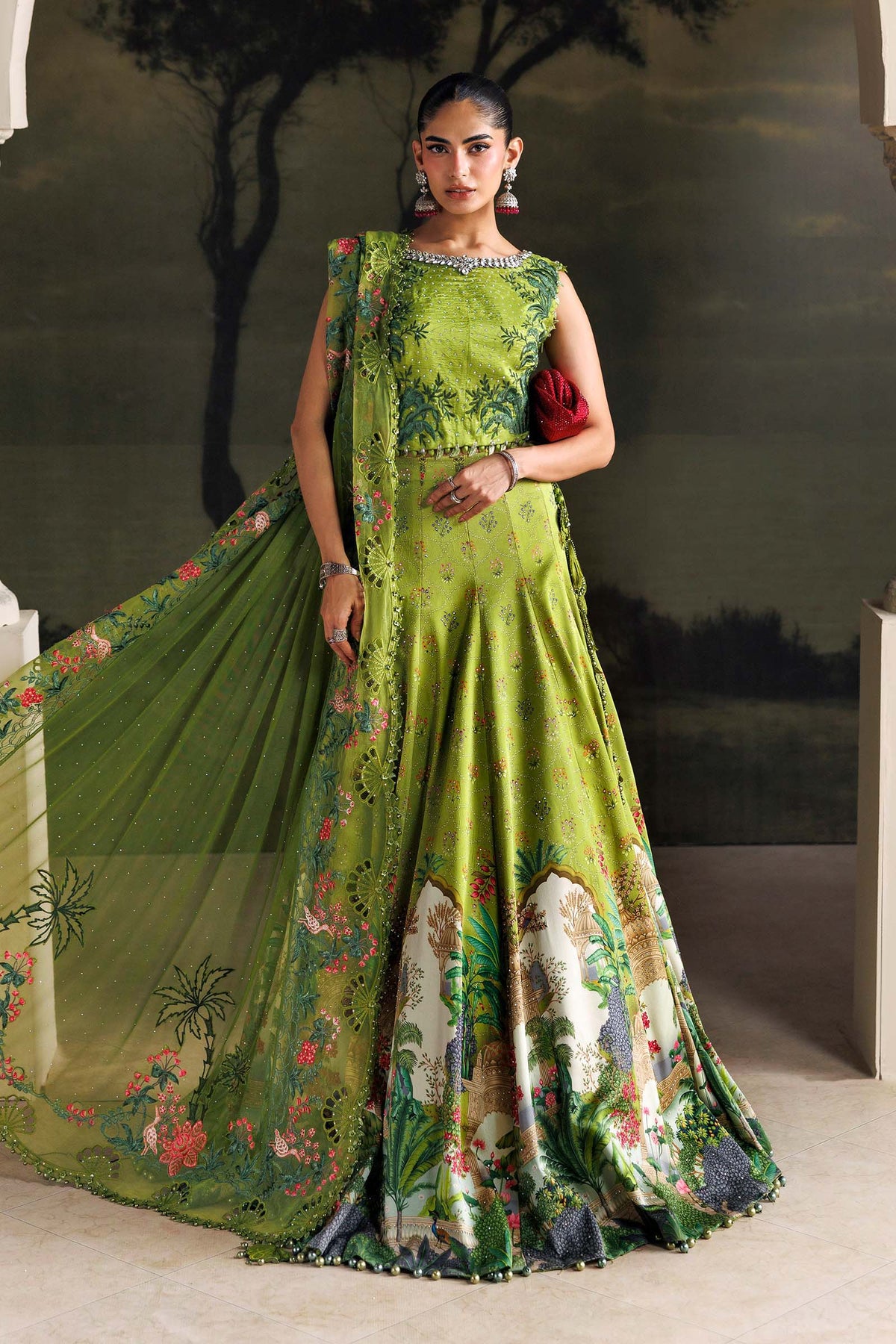 Maria.B Soiree Volume 01 – 3 Piece Unstitched Embroidered Tusser Silk Suit (D6)