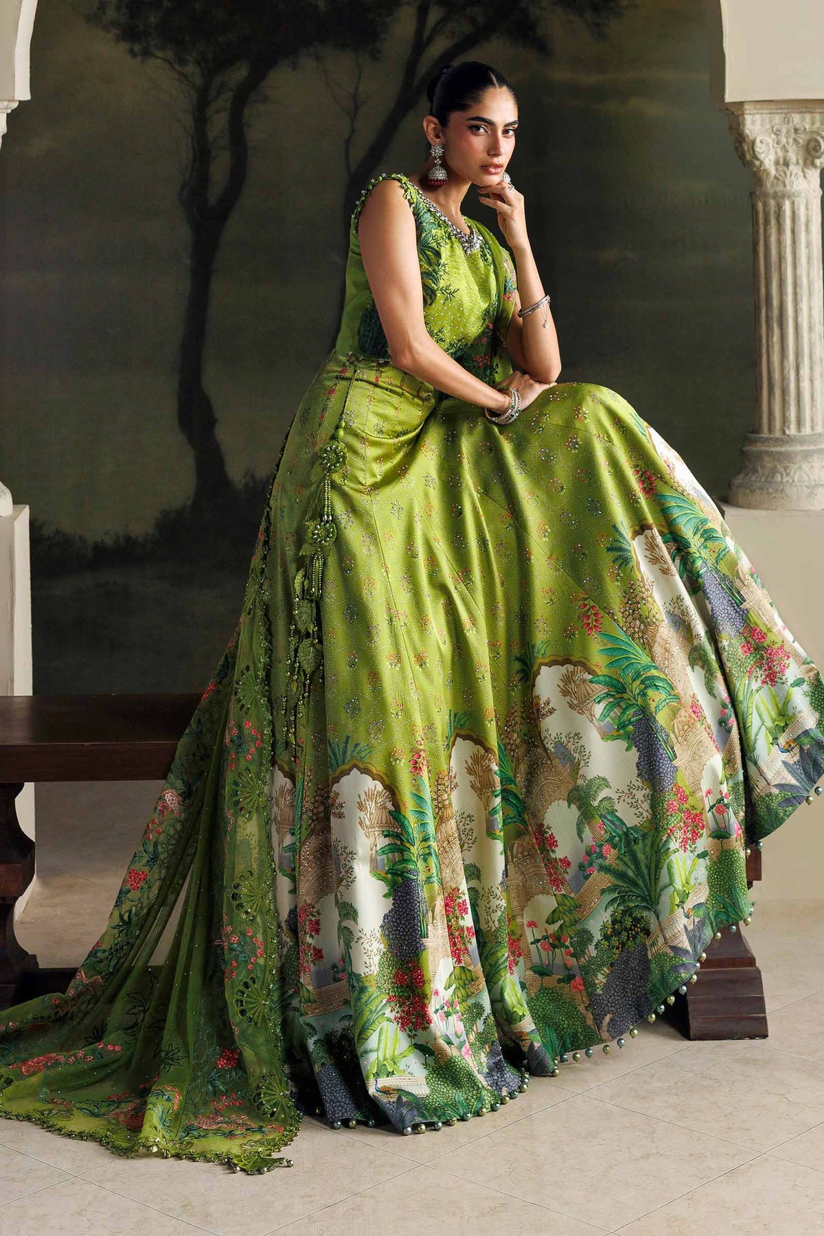 Maria.B Soiree Volume 01 – 3 Piece Unstitched Embroidered Tusser Silk Suit (D6)