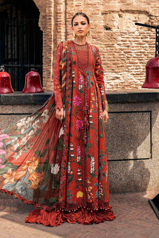 Maria.B M.Prints Volume 31 – 3-Piece Unstitched Embroidered Linen Suit (MPT-31-06-B)