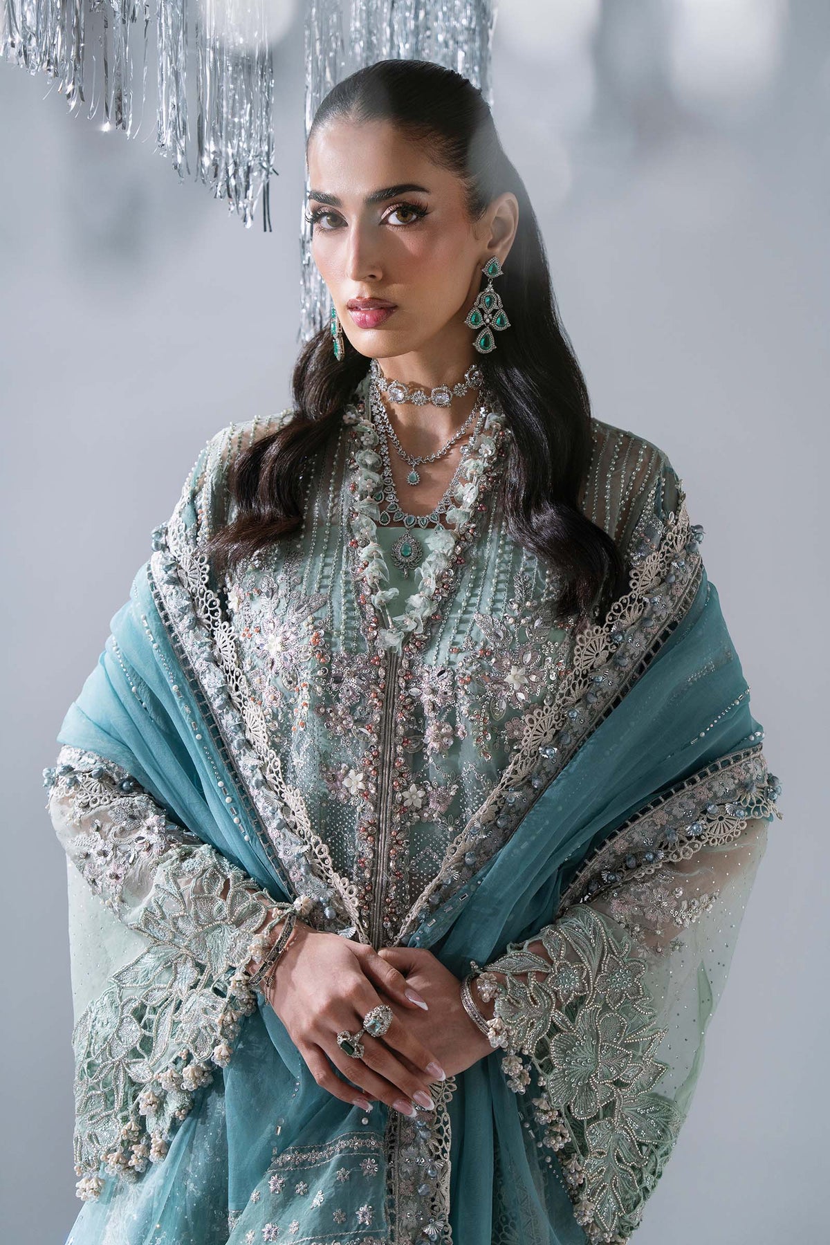 Maria.B Volume 31 – 3 Piece Unstitched Embroidered Organza Suit (MBD-07)