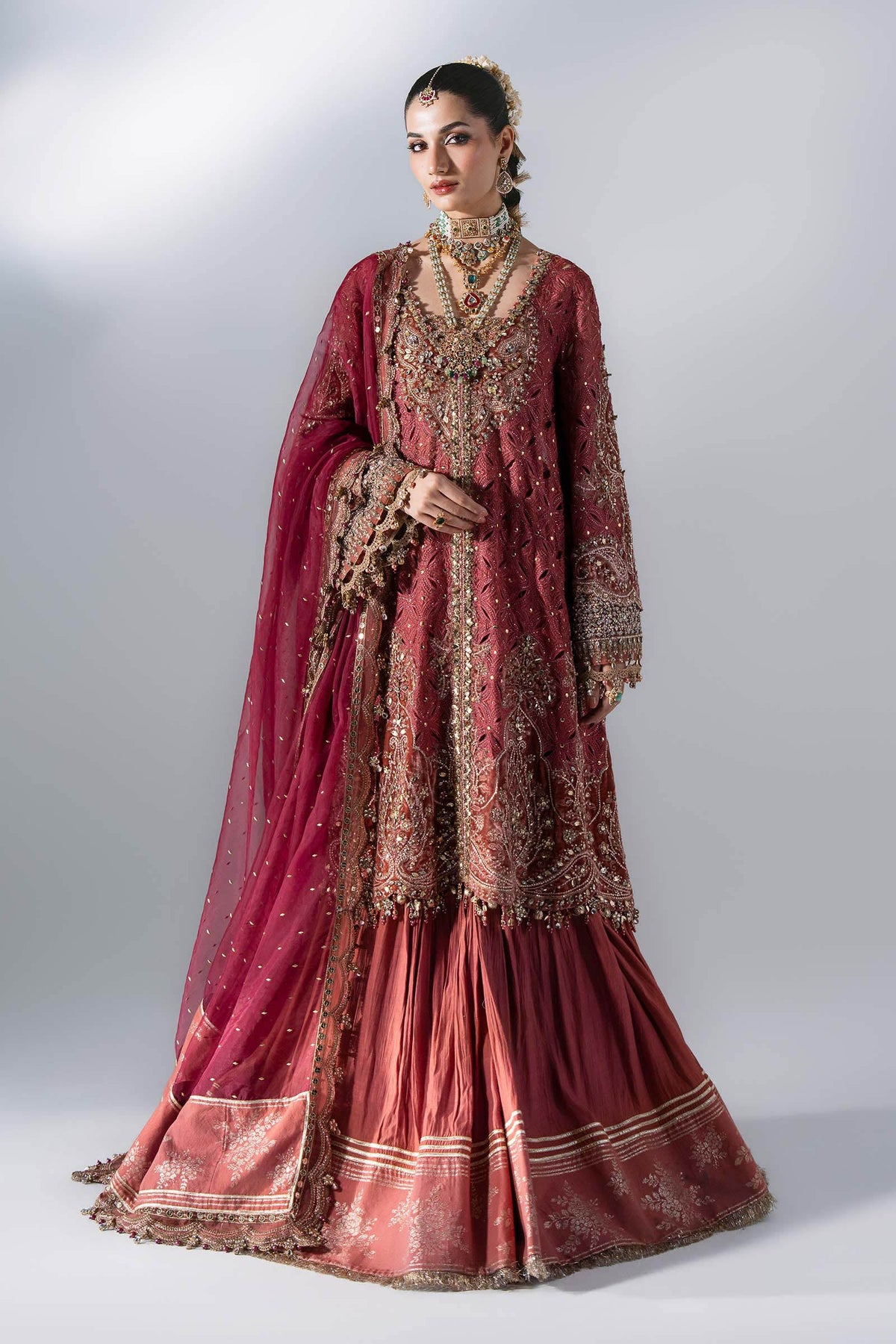 Maria.B Volume 31 – 3 Piece Unstitched Embroidered Organza Suit (MBD-08)