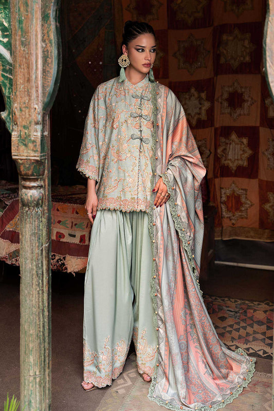 Maria.B M.Prints Volume 31 – 3-Piece Unstitched Embroidered Linen Suit (MPT-31-08-B)
